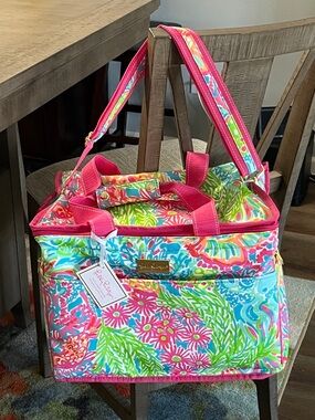 Lily Pulitzer Insulated Soft Cooler In Lovers Coral Print-NWT